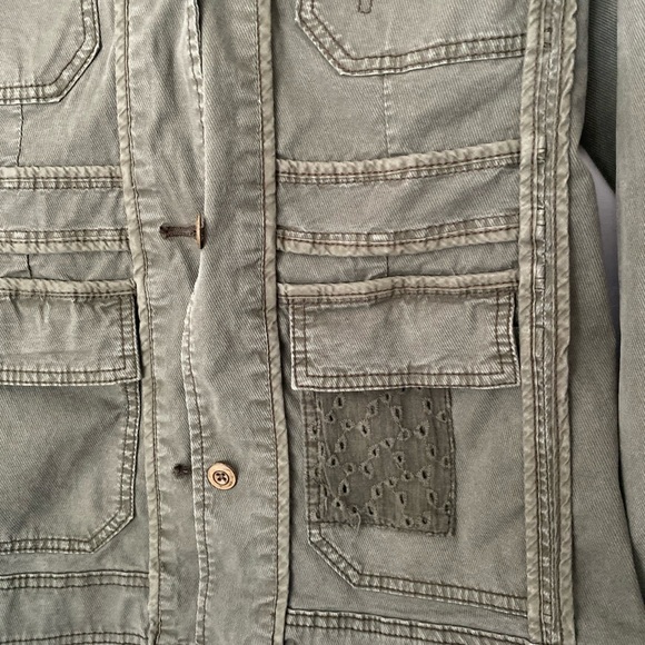 Anthropologie Olive Green Military Button Boho Jacket Women’s Size S Y-20 - Picture 6 of 12